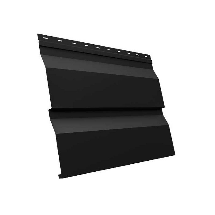 Металлический сайдинг Grand Line Корабельная Доска XL 0.45 мм Drap ST RAL 9005 черный