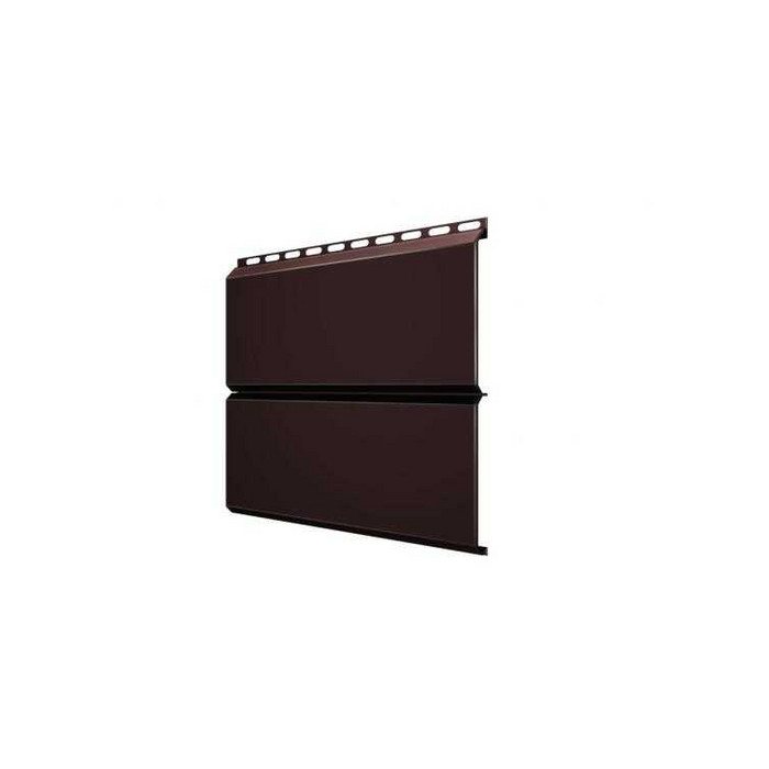 Металлический сайдинг Grand Line ЭкоБрус 0.5 мм Satin RAL 8017 шоколад | 345