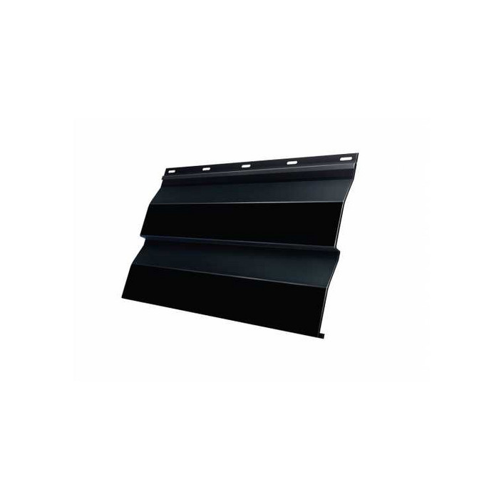 Металлический сайдинг Grand Line Корабельная Доска 0.5 мм GreenCoat Pural BT, matt RR 33 черный (RAL 9005 черный)