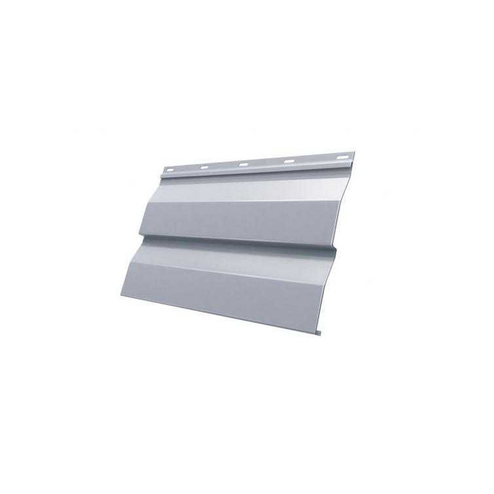 Металлический сайдинг Grand Line Корабельная Доска 0.5 мм Satin RAL 9006 бело-алюминиевый