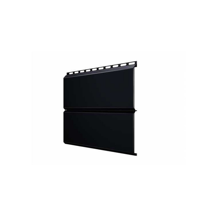 Металлический сайдинг Grand Line ЭкоБрус 0.5 мм Velur RAL 9005 черный