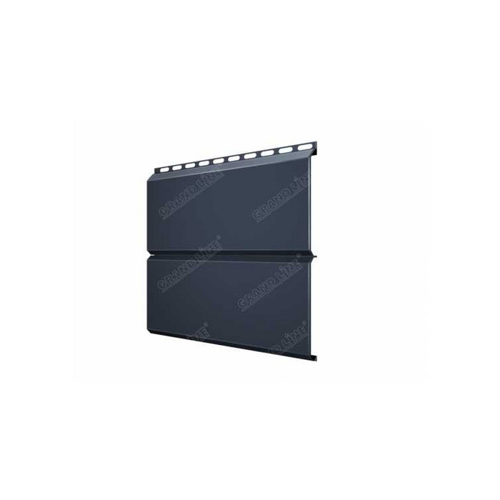 Металлический сайдинг Grand Line ЭкоБрус 0.5 мм PurLite Мatt RAL 7024 мокрый асфальт