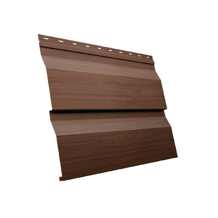 Металлический сайдинг Grand Line Корабельная Доска XL 0.45 мм Print Elite Choco Wood