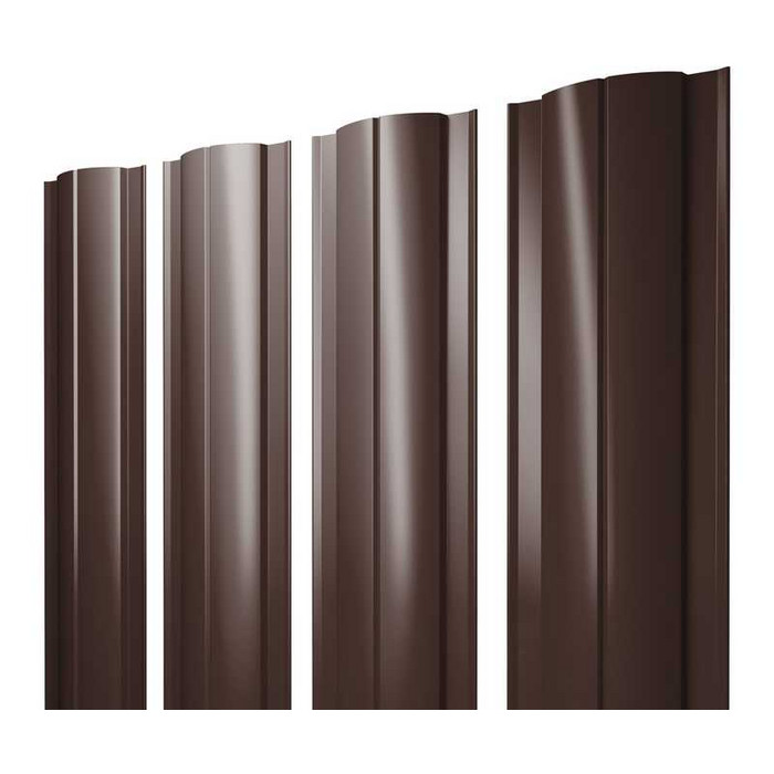 Штакетник Круглый Grand Line 0,5 PurLite Matt RAL8017 Шоколад