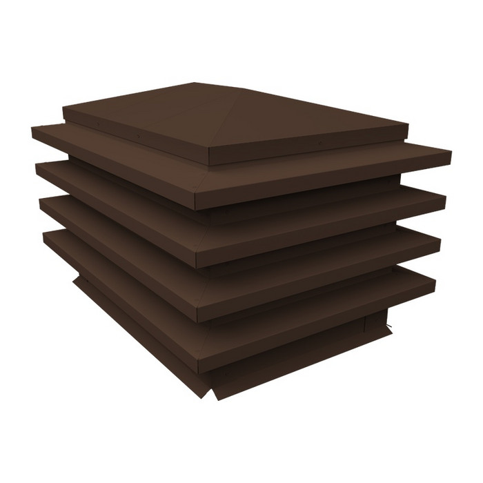 Дымник на трубу елка 1000х465мм 0,45 Print Elite с пленкой Coffee Wood